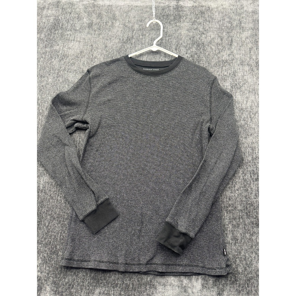 American Eagle Outfitters Cozy Waffle Thermal Shirt Mens Large Gray Standard Fit